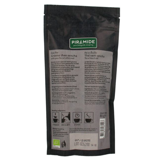 Piramide Grüner Tee Sencha Bio 80 Gramm