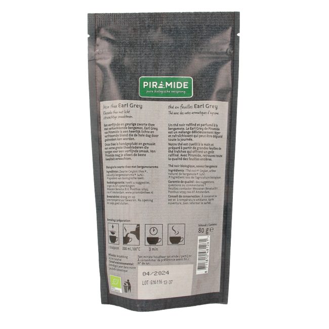 Piramide Earl Grey Öko Bio 80 Gramm