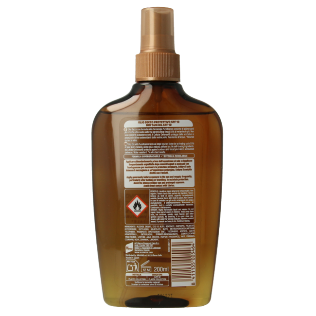 Ecran Suncare bronzea olejek marchewkowy SPF10 200 Mililitrów