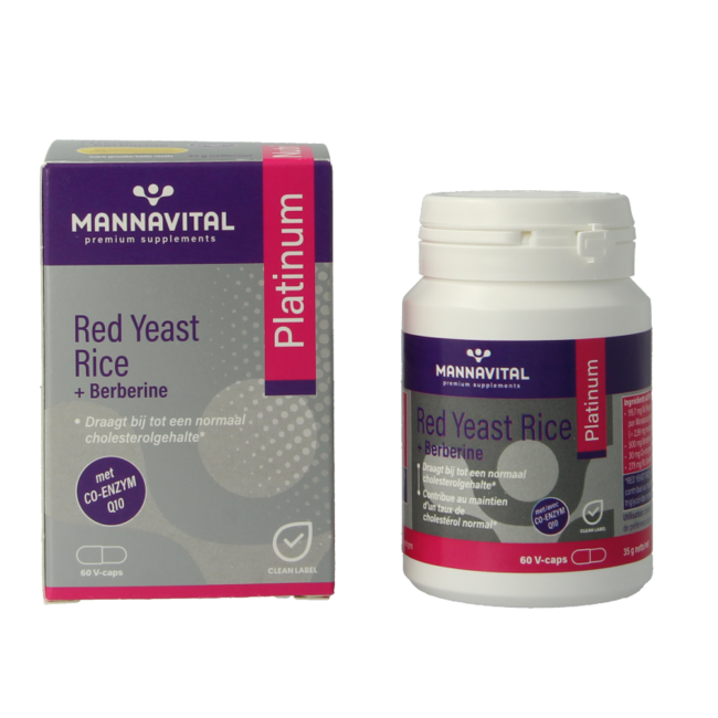 Arroz de levadura roja + berberina platinum 60 cápsulas vegetales