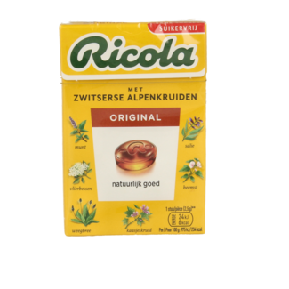 Ricola Cajita Original sin azúcar 50 Gramos