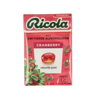 Ricola Caja de arándanos sin azúcar 50 gramos