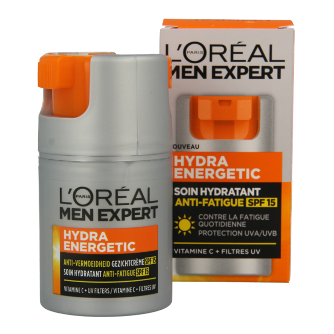 Men Expert Hydra energetic hydraterende gezichtscreme SPF15 50 Milliliter