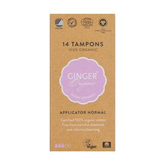 Ginger Organic Normal tampons with applicator 14 pieces