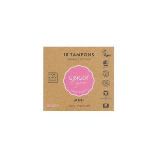 Ginger Organic Tampony Ginger Organic mini, 18 sztuk