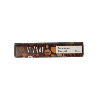 Vivani Chocolate To Go espresso biscotti organic 40 Gram