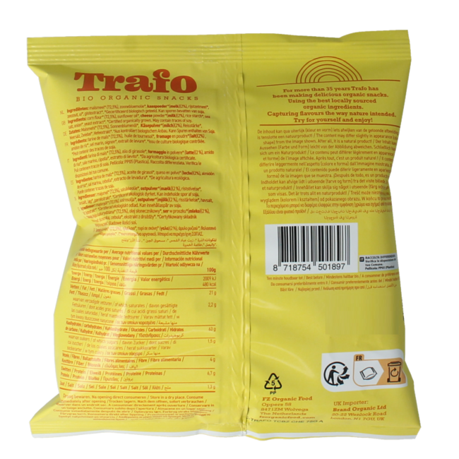 Tortilla chips nacho bio 75 Gram