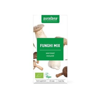 Purasana Funghi mix vegan organic 60 Vegetarian capsules