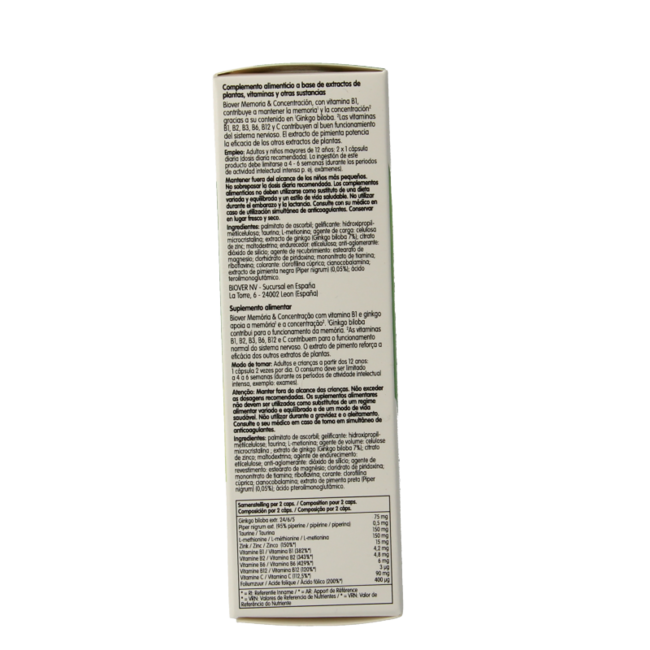 Biover Geheugen & concentratie 45 Capsules