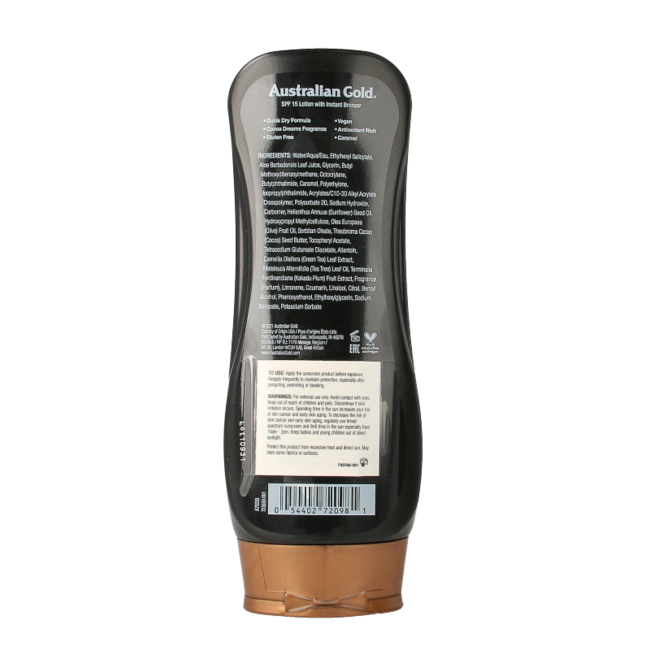 Australian Gold Lotion mit Bronzer SPF15 237 Milliliter
