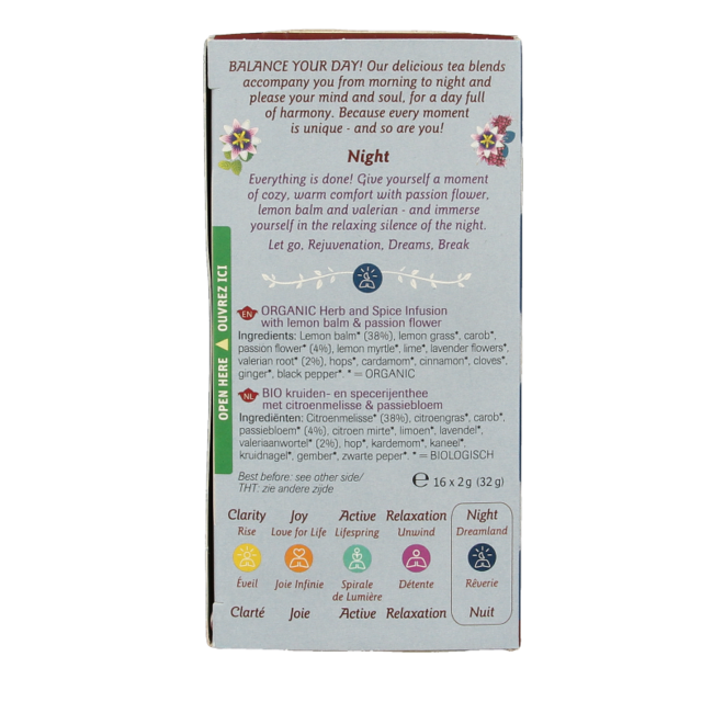 Shoti Maa Dreamland lemon balm, valerian & pass flower bio 16 Zakjes