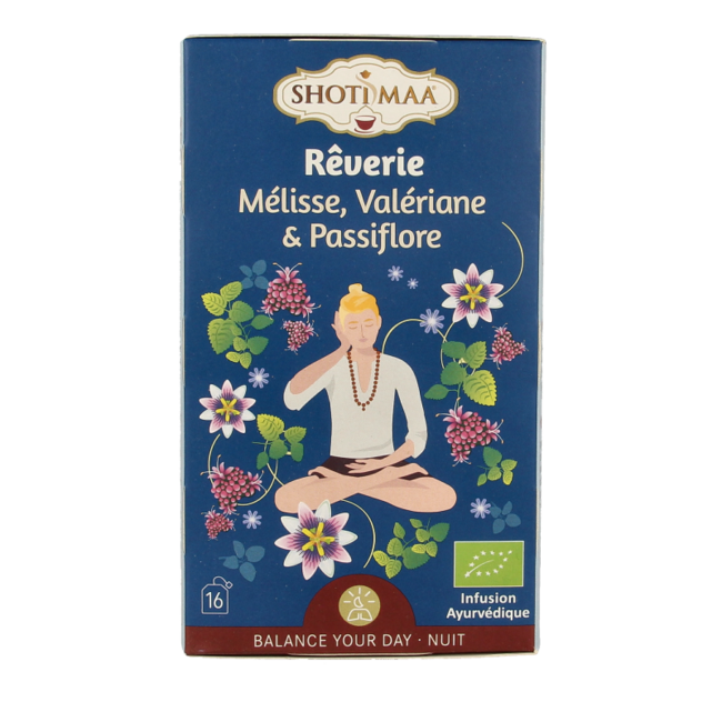 Shoti Maa Dreamland mélisse, valériane et passiflore bio 16 sachets