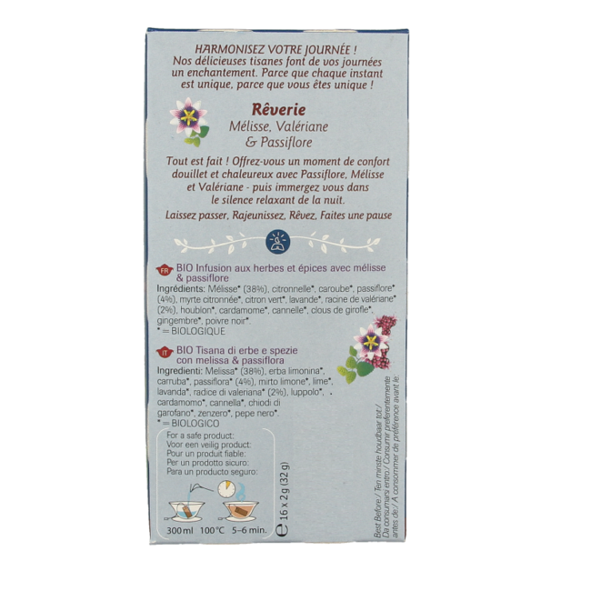 Shoti Maa Dreamland mélisse, valériane & passiflore bio 16 sachets