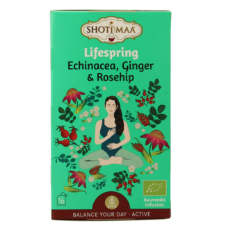 Shoti Maa Shoti Maa Lifespring equinácea, jengibre y escaramujo bio 16 bolsitas