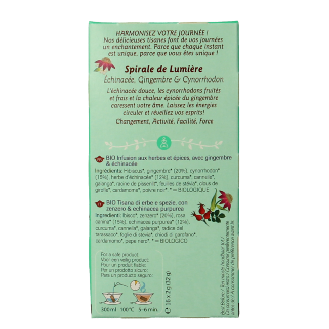 Shoti Maa Lifespring echinacea, ginger & rosehip bio 16 Zakjes