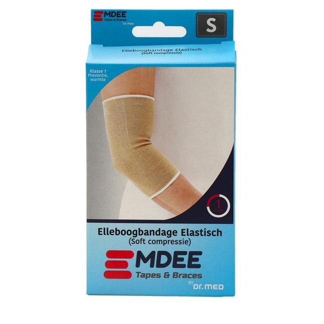 Supporto elastico per gomito Emdee, taglia S, color pelle, 1 pezzo