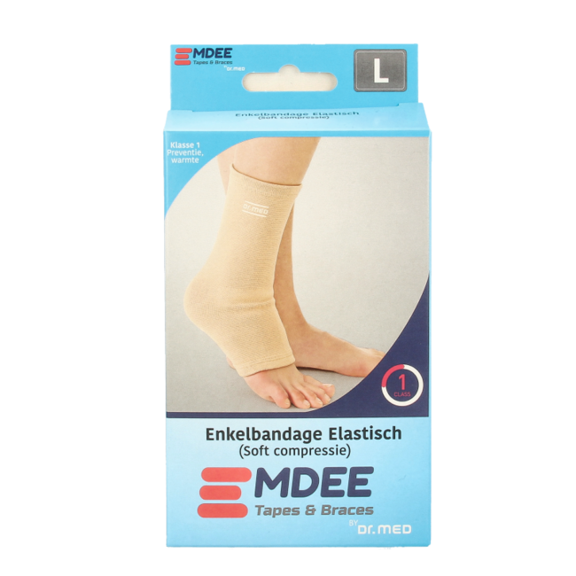 Emdee Soporte elástico de tobillo talla L color piel 1 unidad