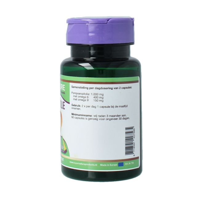 Aceite de semillas de calabaza 500mg 60 Cápsulas