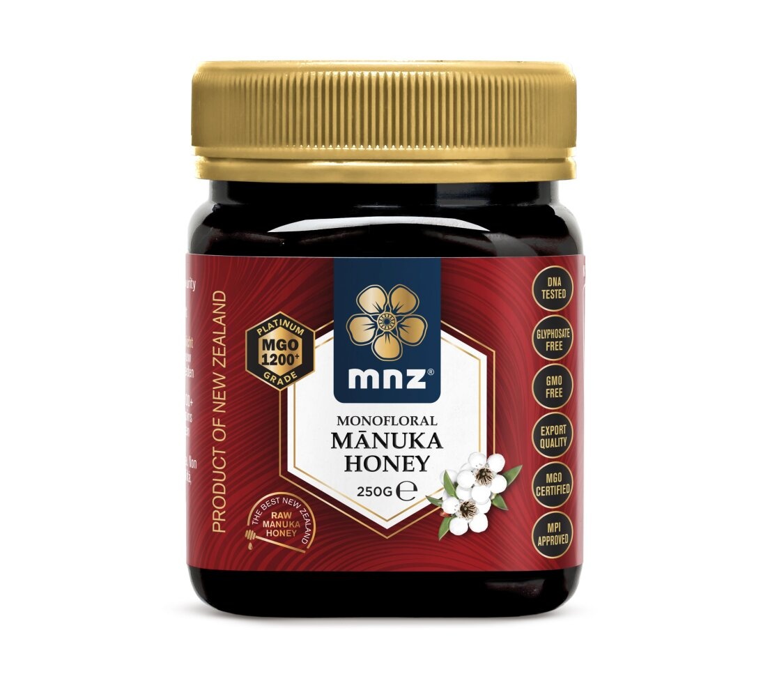 MNZ (Manuka New Zealand) Miele di Manuka MGO 1200+ Nuova Zelanda 250 Grammi