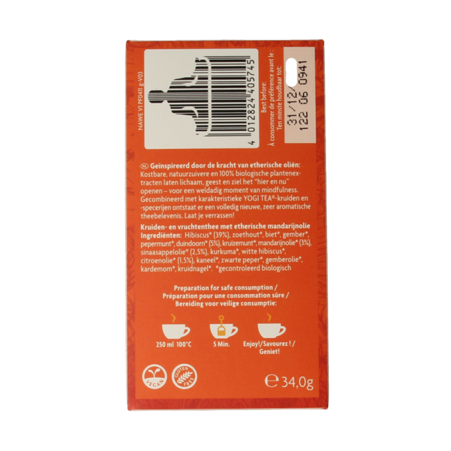 Yogi Tea For the Senses Natural Wellness Organic - 17 Tea Bags