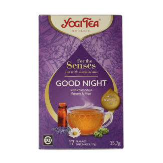 Yogi Tea Té para los sentidos good night bio 17 bolsitas