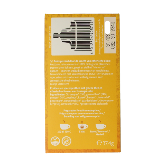 Yogi Tea For the Senses Bonheur Pur Bio 17 Sachets