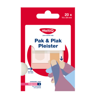 Heltiq HeltiQ Pak & Plak Textile Plasters 20 Pieces