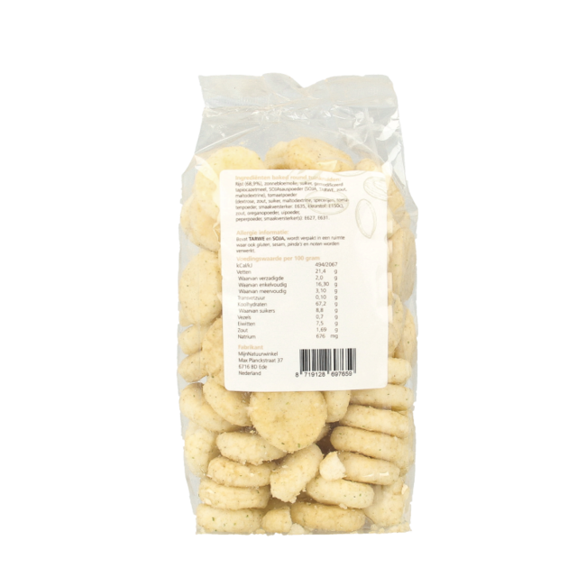 MijnNatuurwinkel Crackers de arroz redondos con finas hierbas 100 g