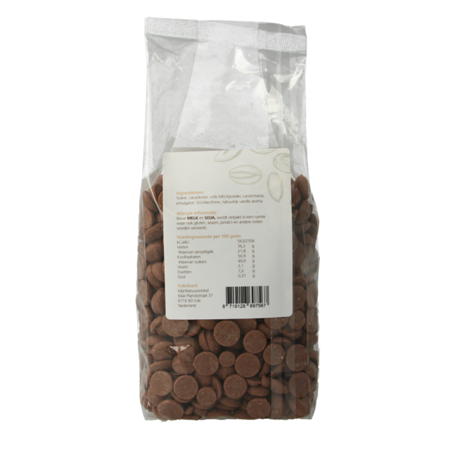 MijnNatuurwinkel Schokoladen-Drops Vollmilch 400 Gramm