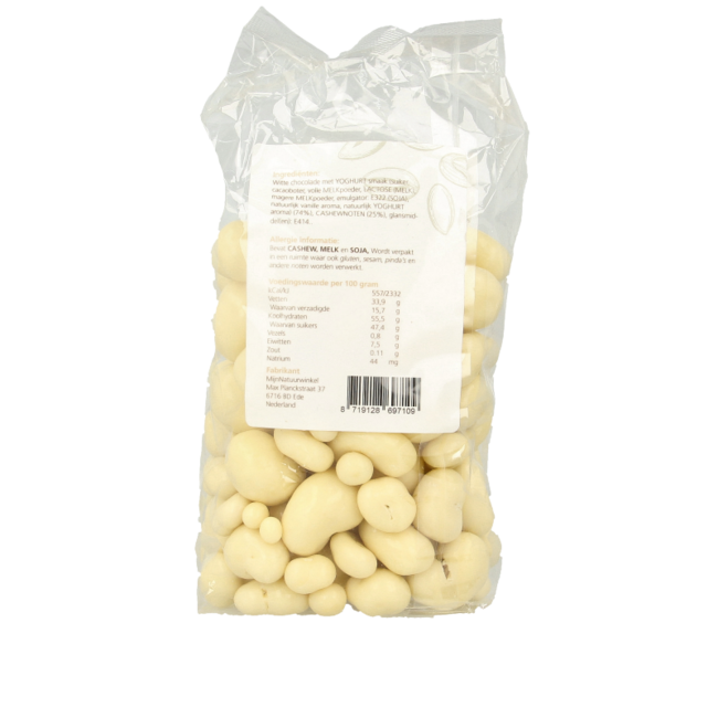 MijnNatuurwinkel Schoko-Cashewkerne weiß 400 Gramm