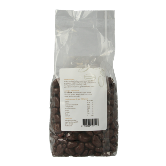 MijnNatuurwinkel Arándanos rojos con chocolate negro 400 gramos