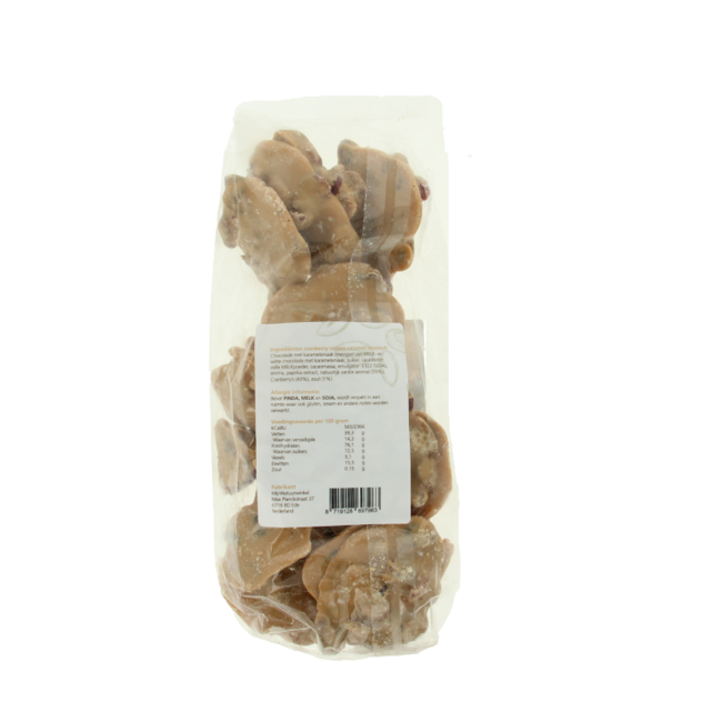 MijnNatuurwinkel Cranberry rots caramel zeezout 350 Gram