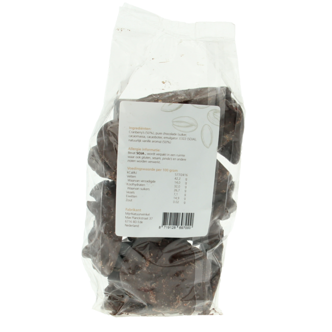 MijnNatuurwinkel Cranberry-Felsen Zartbitter 400 Gramm