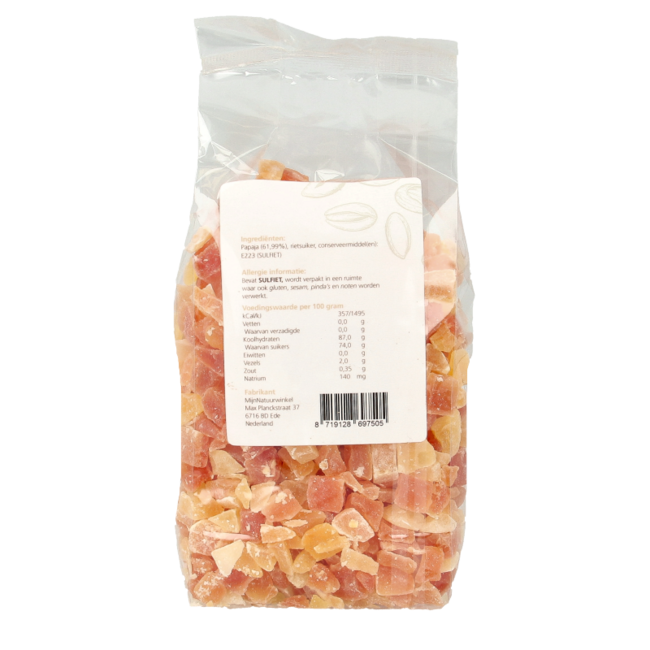 MijnNatuurwinkel dried papaya cubes 400g