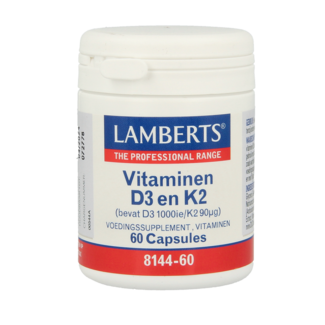 Lamberts Vitamine D3 1000IE en K2 90mcg 60 Capsules