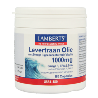 Lamberts Aceite de hígado de bacalao 1000mg 180 cápsulas