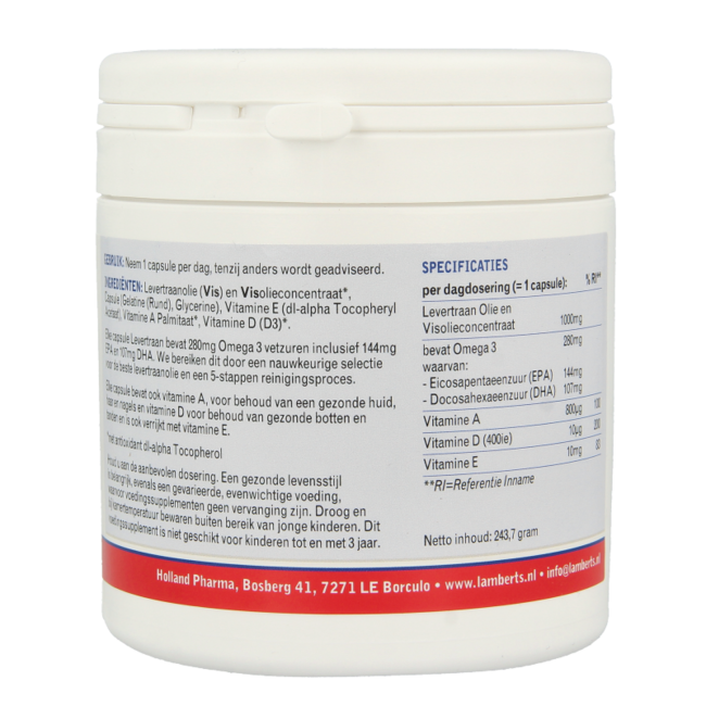 Olio di Fegato di Merluzzo 1000mg 180 Capsule