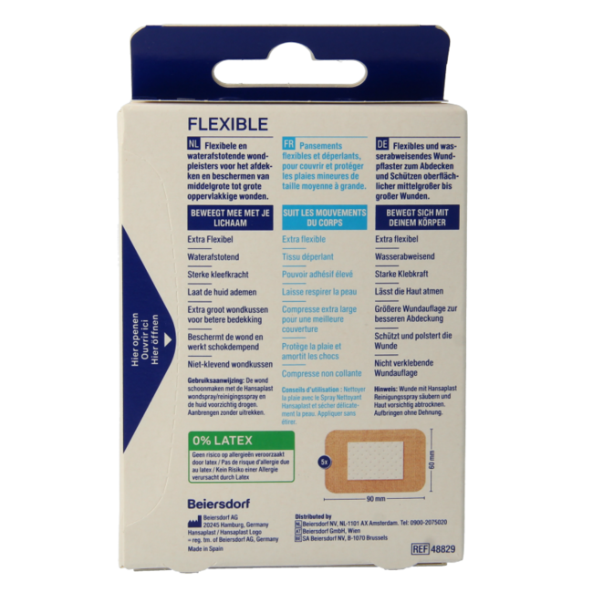 Hansaplast Flexible XXL 6 x 9cm 5 Pieces