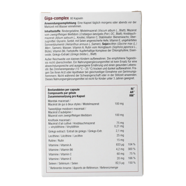 Fytostar Giga complexe ail 80 Capsules