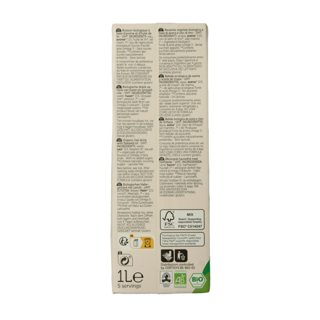 Avoine oméga 3 bio 1 Litre