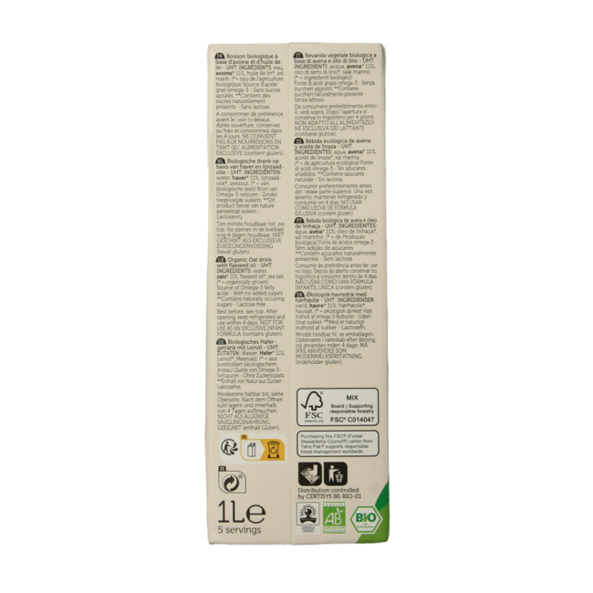 Oat Omega 3 Organic 1 Litre