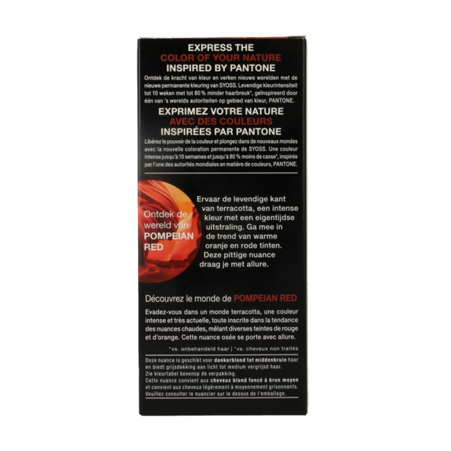 Syoss Color Baseline Pantone 5-72 Rojo Pompeya 1 unidad