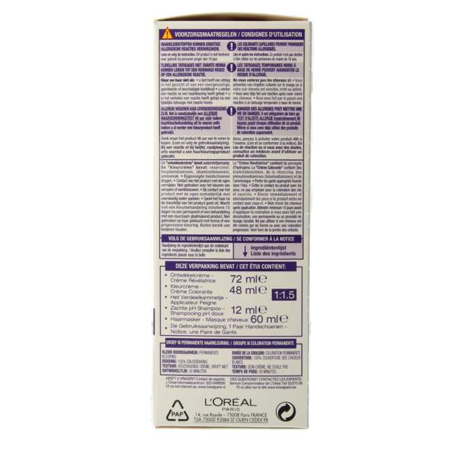 Excellence Cool creme 5.11 ultra ceniza castaño claro 1 sobre