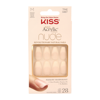 Kiss Kiss French nude acrylic nails leilani 1 unidad