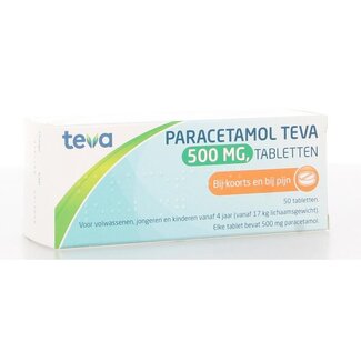 Teva Paracetamol 500 milligram 50 Tablets