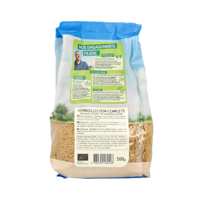 Primeal Vermicelli semi-integral bio 500 gramos