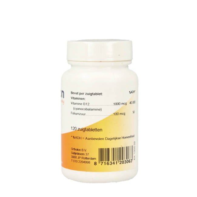 Ortholon Vitamine B12 1000 mcg 120 Comprimés à sucer