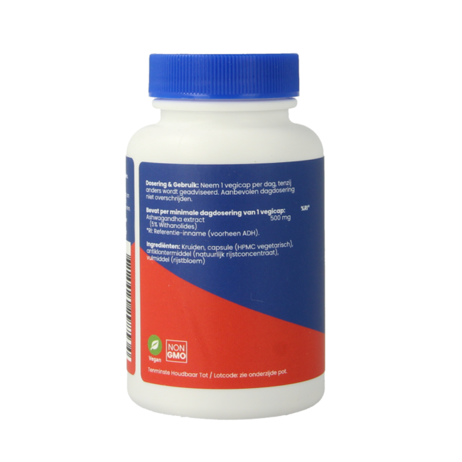 OrthoVitaal Ashwagandha 500mg 60 Cápsulas vegetarianas