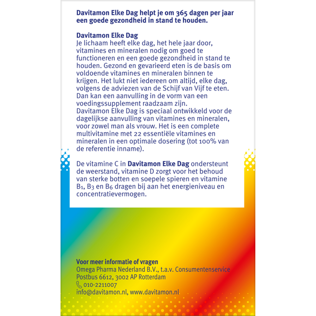 Elke dag 60 tabletek do żucia