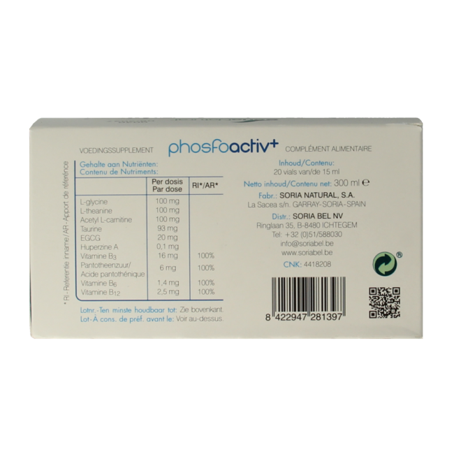 Soria Natural Phosfoactiv plus 15ml 20 Millilitre